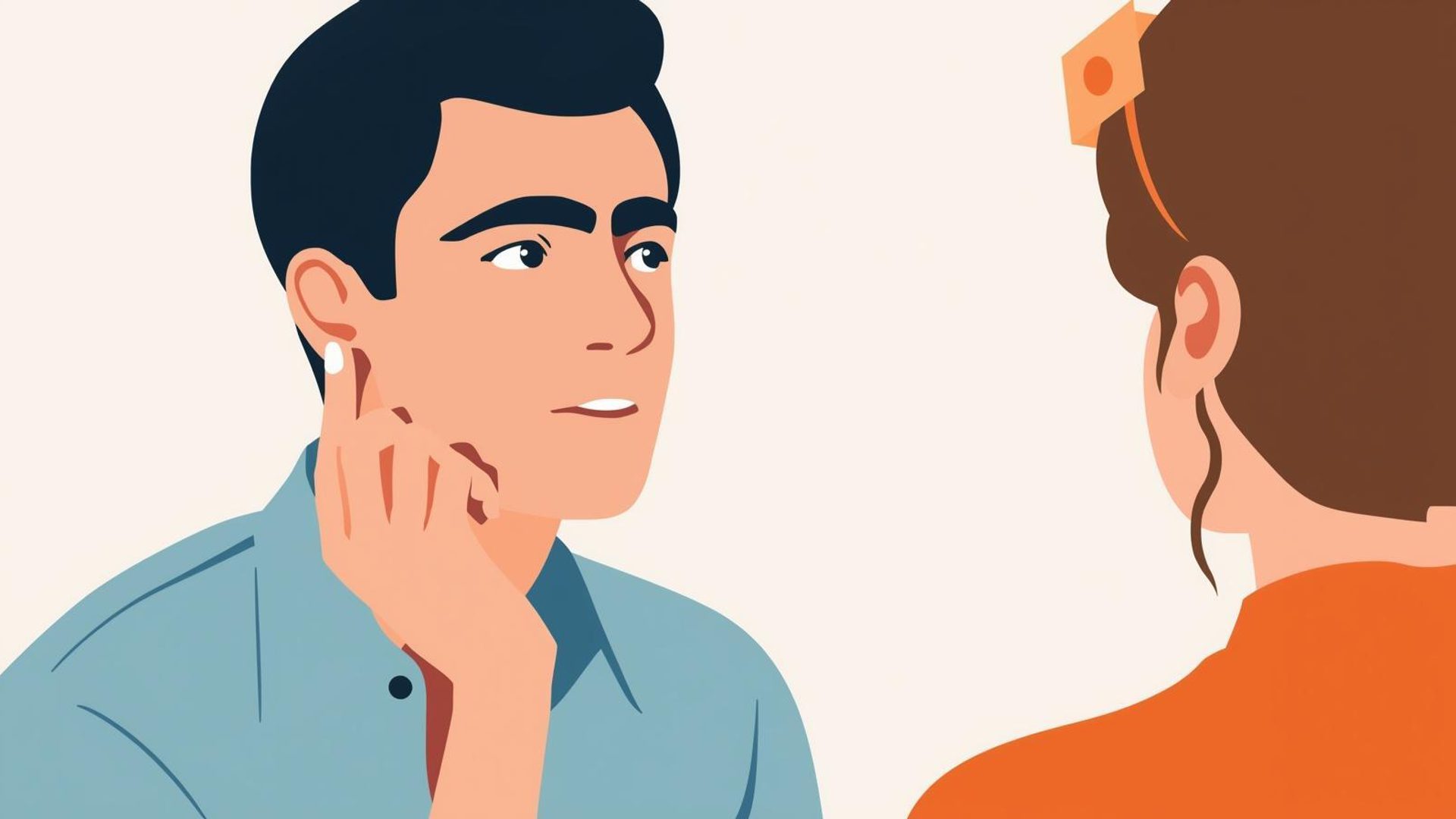 Man listening to partner