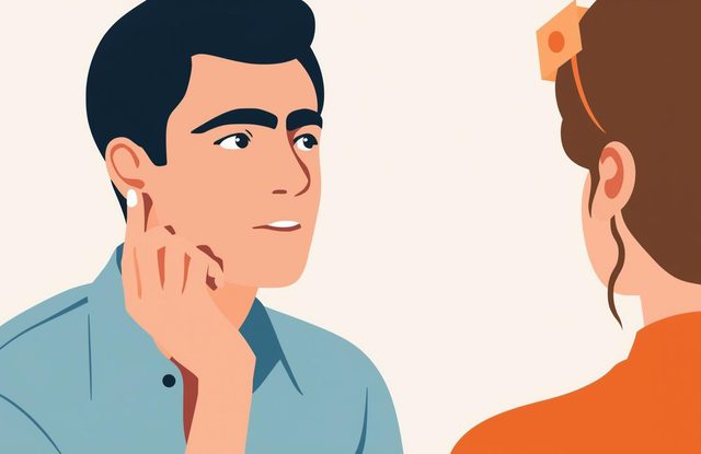 Man listening to partner